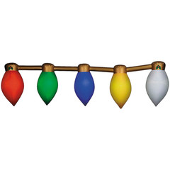 13 Ft. 5 3/4″ Airblown Inflatable Hanging Multicolor Christmas Lightbulb String