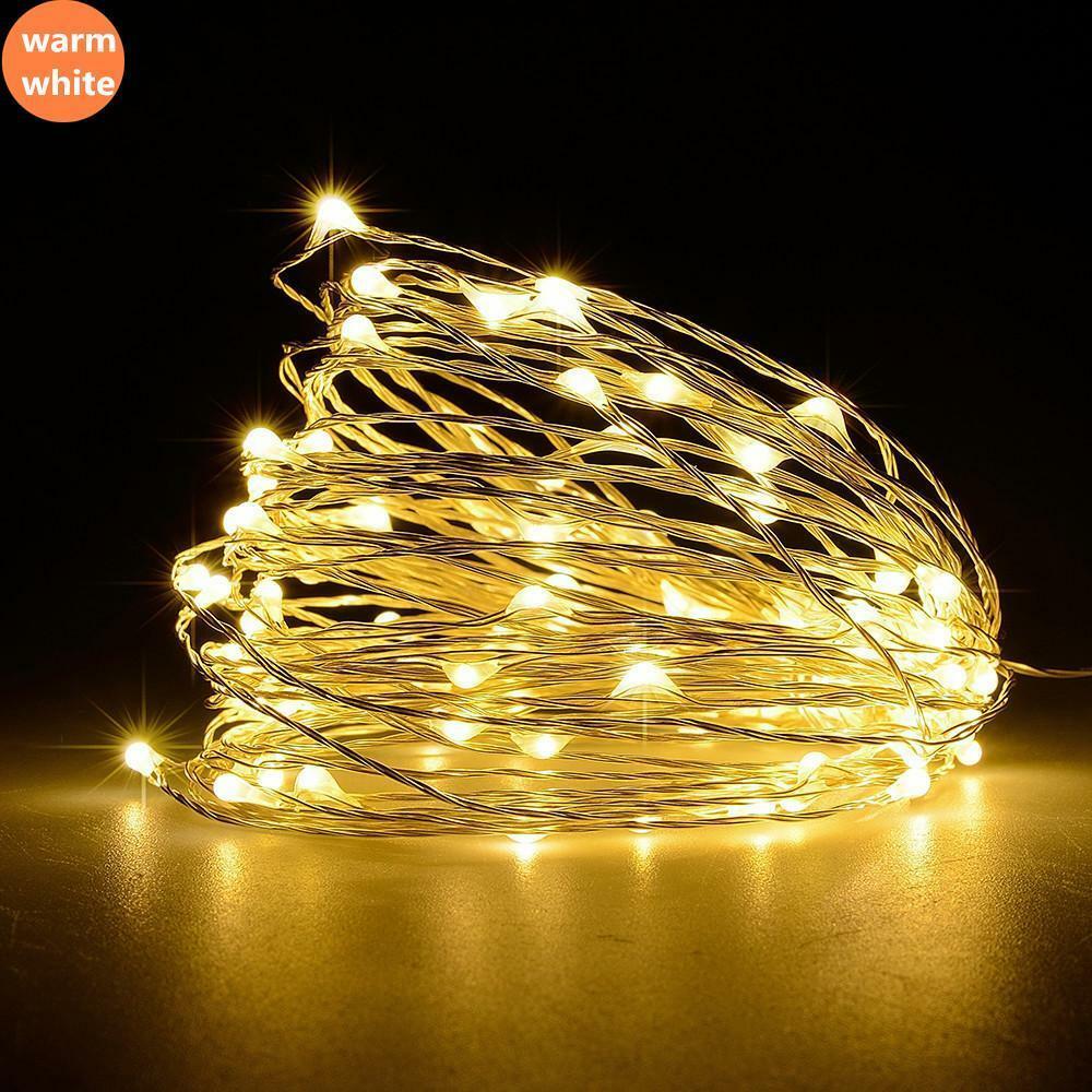 Fantado 100 Warm White LED Micro Fairy String Light, Waterproof Wire (33ft, A…