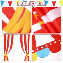 4 Pcs Carnival Circus Party Decorations Circus Banner Tent Awning Cute Style
