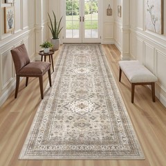 Vintage Hallway Runner Rug 3×12: Large Soft Washable Entryway for Kitchen Lau…