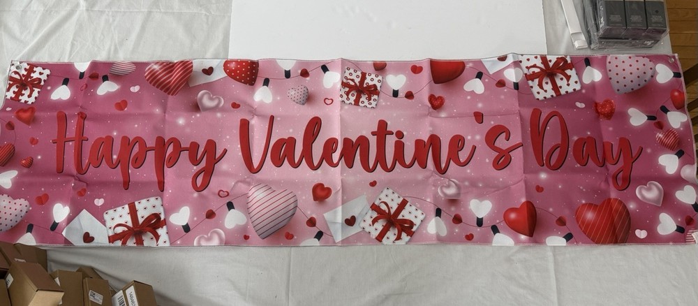 2 Pack “Happy Valentine’s Day” Banner 18” x 62”