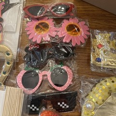 Bulk Opulent Photo Booth Props Set for Adult Novelty Funny Hats Wig Glasses NOB