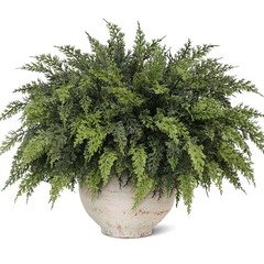 Juxdp Real Touch Christmas Cedar Branches-18 Inches, Artificial 18 in, Green