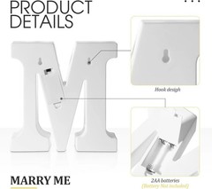 Romantic ‘Marry Me’ LED Letter Lights & 24 Candles for Perfect Proposals