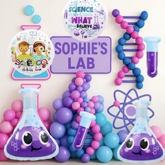 6PCS Science Party Decorations Balloons/STEM Science Decor with Lab Test Tube…