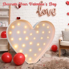 4FT Marquee Large Light up Decoration, Balloon Frame with Bulb Light String Foam