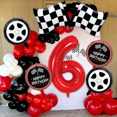 Racing Car Balloons Need Four Speed Decorations for Boys, 40 inch Race Car Ba…