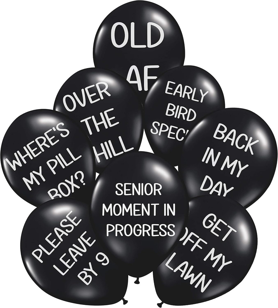 Funny Abusive Balloons | Fun Decoration for Adult Birthday Party | 8 Pack with D