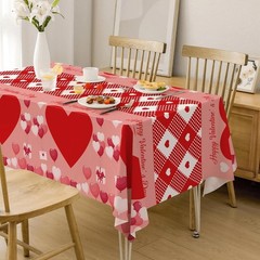 Valentine’s Day Decorations Set – Tablecloth and Backdrop Banner Bundle
