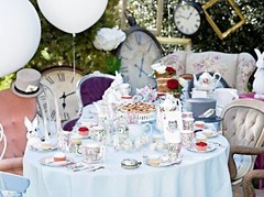Truly Alice Hanging Teapot Bunting (13 Ft.) for a Tea Party, Multicolor