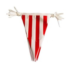 10/30M Carnival Theme Party Decorations Red And White Striped Pennant for ban