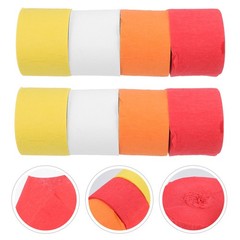 8Pcs Italian Colored Crepe Paper for Party Hanging Streamers Reusable Decor
