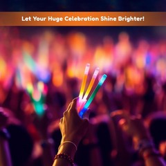 Glow Sticks Jumbo 10″ Multi Color For Party, Festivals, Raves, Birthday, 50 Ct