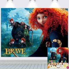 Merida Princess Birthday Party Decoration Backdrop Banner Background Vinyl 7x5ft