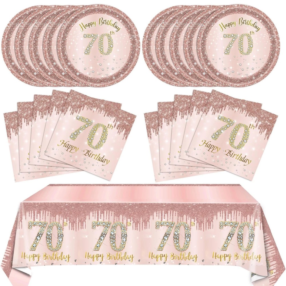 41PCS 70th Birthday Decorations for Women 1 Count (Pack of 1), 70 Years Old