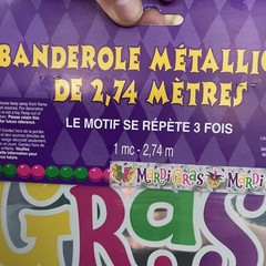 Mardi Gras 9Ft Foil Banner 1pcs Party Supply’s Decorations New