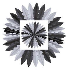 3 x 24 Inch / 60cm Black and White Paper Fan Decoration