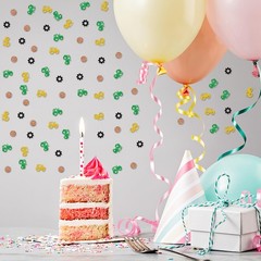 100 PCS Tractor Confetti Green Glitter Farm Themed Baby Shower Scatters