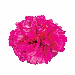 Oriental Trading Hot Pink Tissue Pom Pom Decor with Grommet 6 Pieces 15″