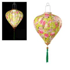 Floral Hanging Lantern Cloth Lantern Chinese New Year Festival Outdoor Decor