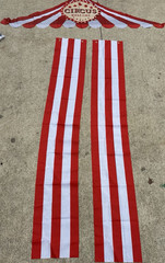 Circus Theme Striped Fabric Backdrop Party Decoration Big Top Tent Banner!