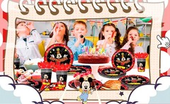 141Pcs Mickey Mouse Party Decoration Disney Party Supplies Tableware Plates Cups