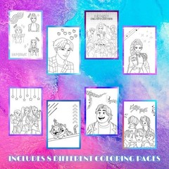 Kpop Happy Birthday Coloring Activity Kpop Packet Party Favors