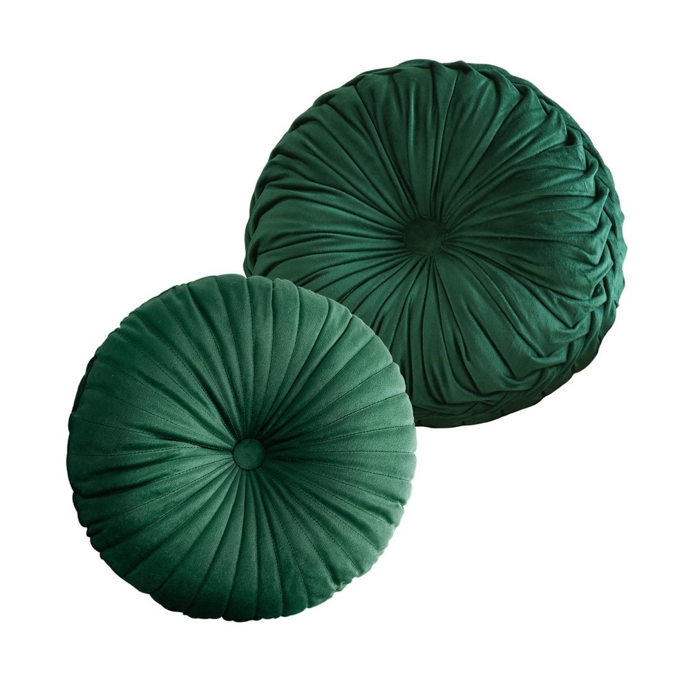 2 Pcs Round Throw Pillows Pleated Velvet Pumpkin Round Pillows Floor Cushion …