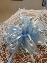 Baby Boy Shower 36″ Umbrella Hand Decorated «Showered with Gifts» Traditional