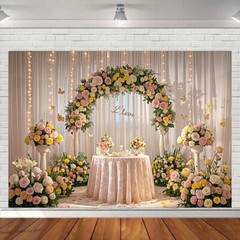 5x3FT/5x7FT Mr & Mrs Backdrop Wedding Celebrations Party Background Props Decor