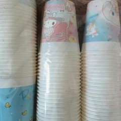 250ml Sanrio Hello Kitty 50 Pc Thick Disposable Paper Cups All Occasion Birthday