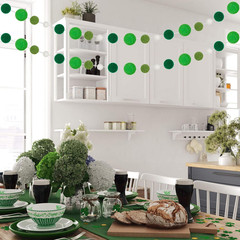8.2 Ft 3 Pcs St Patrick’S Day Pom Pom Garlands Decor Assorted Sizes Felt Ball Ba