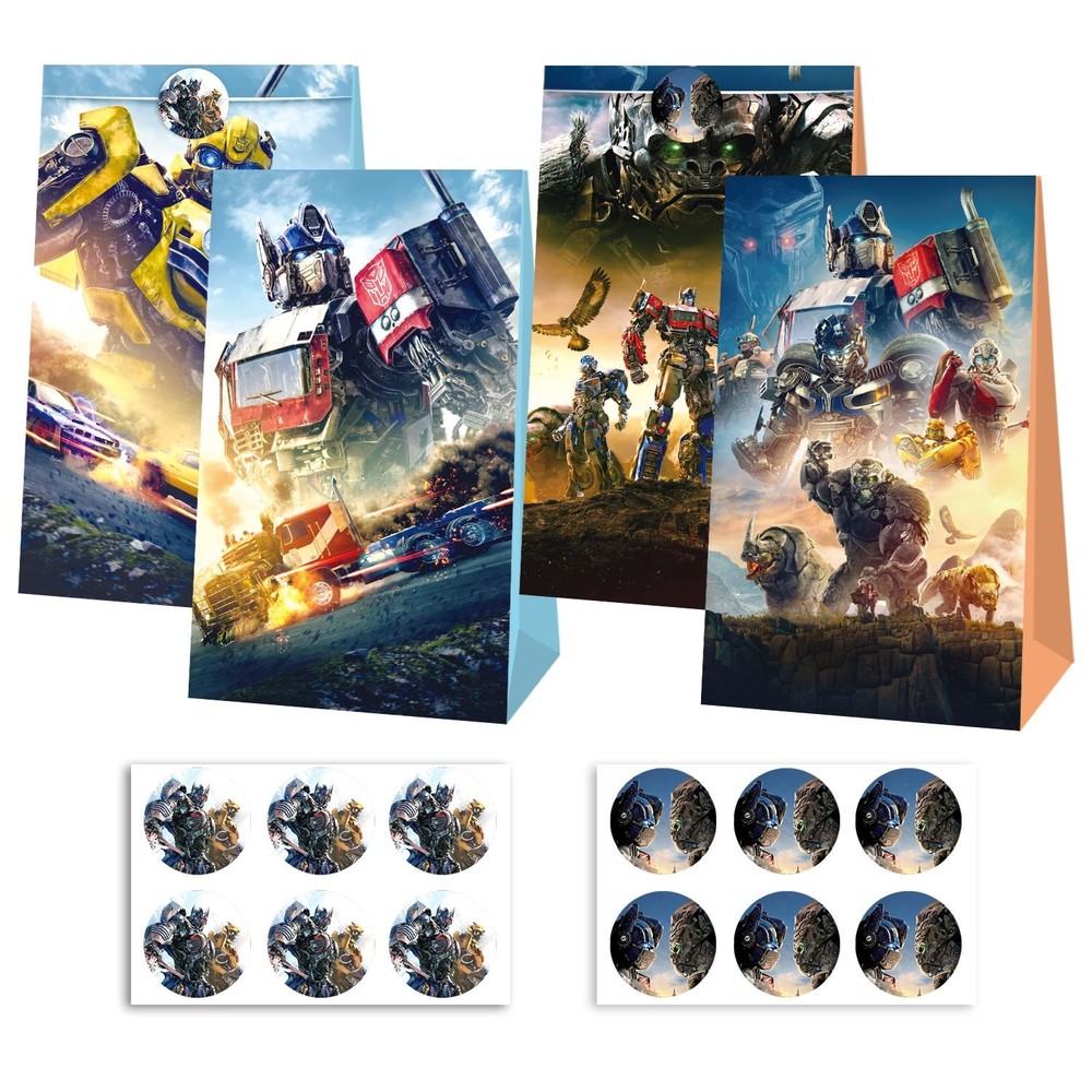 Transformers Candy Bags 12PCS Party Favor Gift Bags Birthday Party Decorations
