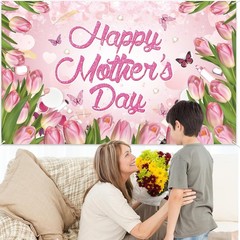 71x44in Mother’s Day Backdrop – Elegant Decor for Memorable Celebrations