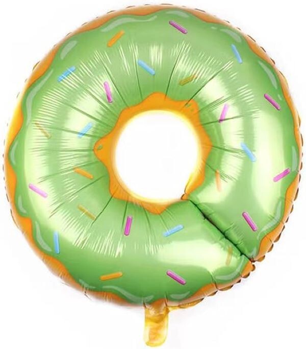 Green Donut Shape Foil Balloon for Sweet Celebrations Mylar Balloon Decor New