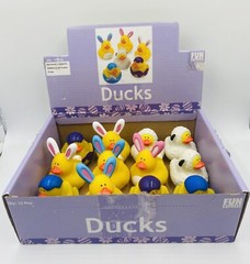 12 Easter Rubber Ducks 2″ x 2″ Bunny Sheep Egg Ducks