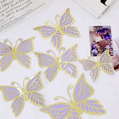 Purple Balloon Garland Kit With Butterfly Dark And Gold Arch Lavender Light D…