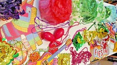 AS IS LOT Vintage CINCO DE MAYO Foil Arcades CUTOUTS Garlands BEADS Maracas