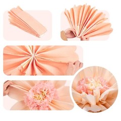 4 PCS 20″ Hot Pink Orange Party Decorations Giant Paper Flowers Tissue Paper …