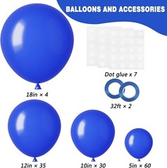 129pcs Premium Latex Different Sizes 18,12,10,5 Inches Balloons for Garland Arch