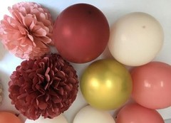 Bridal Shower Decorations Maroon – Fall color Maroon Dusty Burgundy + Peach