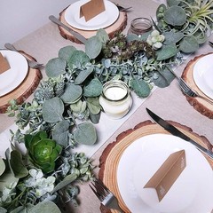 5.9′ Long Faux Silver Dollar Eucalyptus Leaves Greenery Artificial Garland in