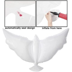 12-Pack Balloons Memorial Release in , Biodegradable White Angel Lanterns7837