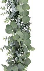 5.9′ Long Faux Silver Dollar Eucalyptus Leaves Greenery Artificial Garland in