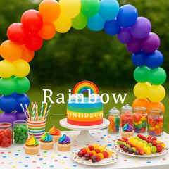 8 Rolls Crepe Paper Streamers, Rainbow Streamers Party Decorations for Birthday
