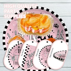 Pink Skeleton Birthday Party Supplies – Serves 24