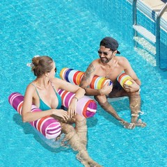2 Pack Fabric Water Swimming Pool Floats Hammock, XL, Inflatable Multi-Purpos…