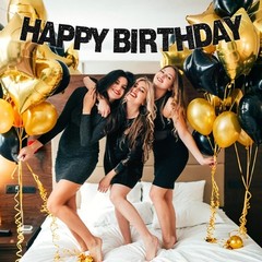 BEISHIDA Glitter Black 116 PCS A Z DIY Letter Custom Banner Party Decor 111