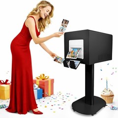 Selfie Photo Booth Kiosk with Built-in Printer Instant Print Wedding Party Event