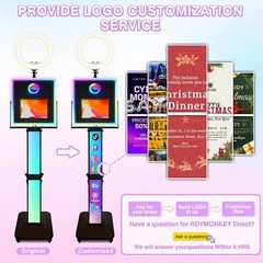 Portable iPad Photo Booth Machine Stand 2‑in‑1 for iPad & DSLR Camera for Party